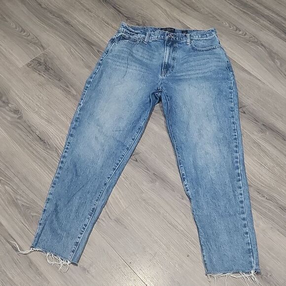 GUC Lucky Brand High Rise Mom Drew Raw Hem JEANS - Picture 7 of 9